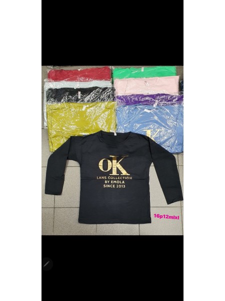 Bluzy damskie ,size m-xl, paczka 12szt. mix kolor