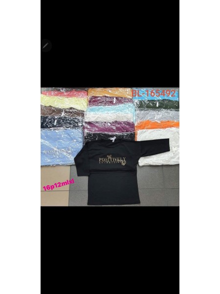 Bluzy damskie ,size m-xl, paczka 12szt. mix kolor