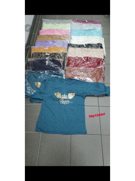 Bluzki damskie ,size m-xl, paczka 12szt. mix kolor