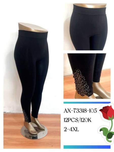 Legginsy damskie, size 2-4xl, paczka 12szt ,1 kolor