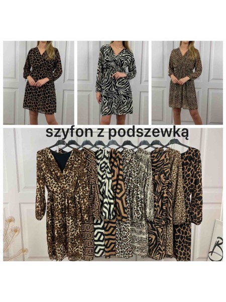 Sukienki damskie Polskie, Size uni, paczka 4szt 1 kolor