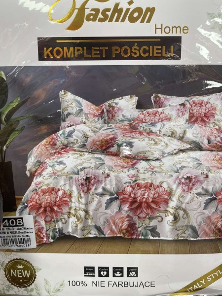 Komplet pościeli 100% satyna - bawełna 3 Częściowy Rozmiar : 160/200