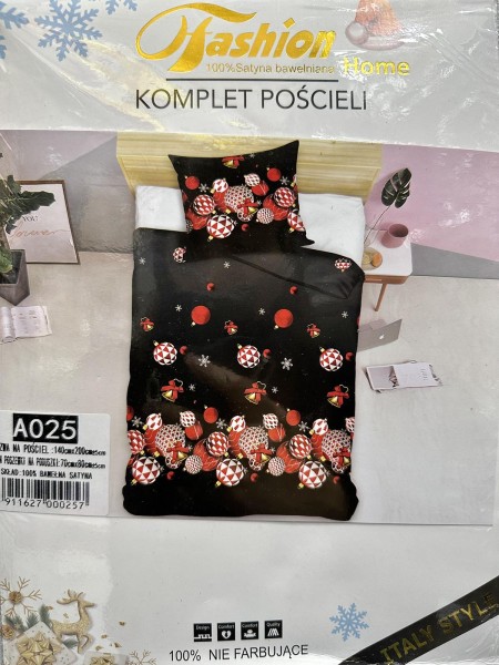 Komplet pościeli 100% satyna - bawełna 2 Częściowy Rozmiar : 140/200