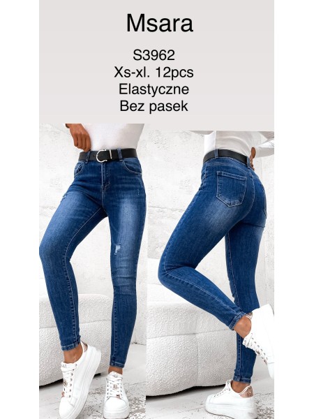 Spodnie Jeansy damskie M'sara,Size xs-xl.paczka 12szt,