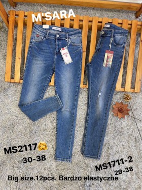 Spodnie Jeansy damskie M'sara,BigSize30-38.paczka 12szt,