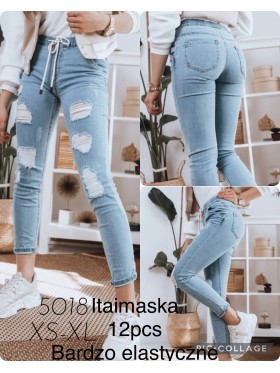 Spodnie Jeansy damskie ,Size xs-xl.paczka 12szt,