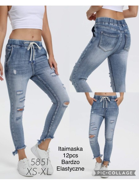 Spodnie Jeansy damskie ,Size xs-xl.paczka 12szt,