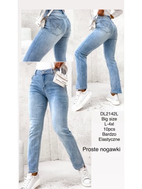 Spodnie Jeansy damskie ,BigSize l-4xl.paczka 12szt,