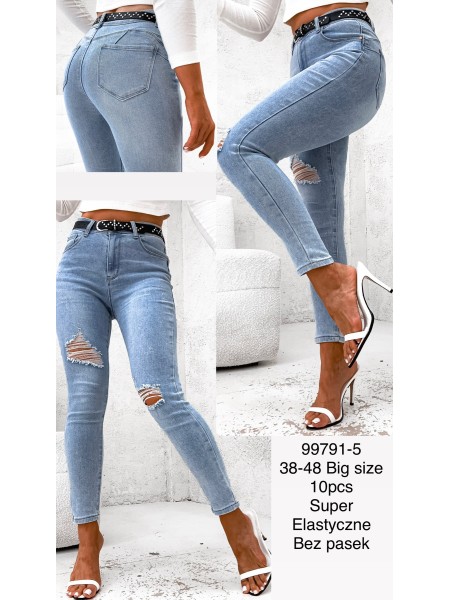 Spodnie Jeansy damskie ,BigSize 38-48.paczka 10szt,