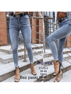 Spodnie Jeansy damskie ,BigSize 38-48.paczka 12szt,