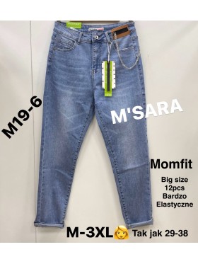 Spodnie Jeansy damskie M'sara, BigSize M-3xl.paczka 12szt,