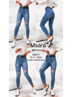 Spodnie Jeansy damskie M'sara,Size xs-xl.paczka 12szt,