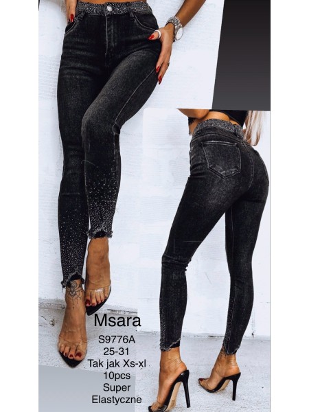 Spodnie Jeansy damskie M'sara,Size xs-xl.paczka 10szt,