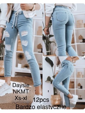 Spodnie Jeansy damskie ,Size xs-xl.paczka 12szt,