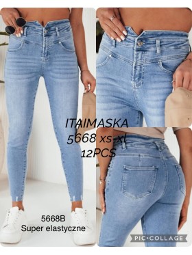 Spodnie Jeansy damskie ,Size xs-xl.paczka 12szt,