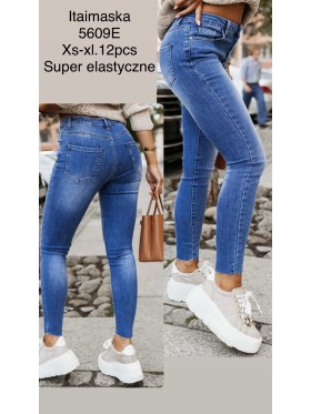 Spodnie Jeansy damskie ,Size xs-xl.paczka 12szt,