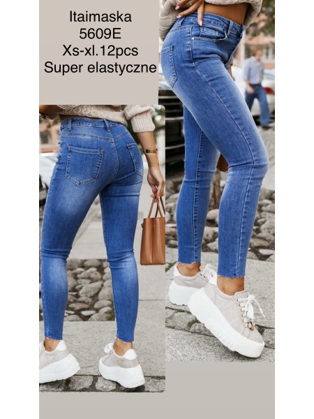 Spodnie Jeansy damskie ,Size xs-xl.paczka 12szt,