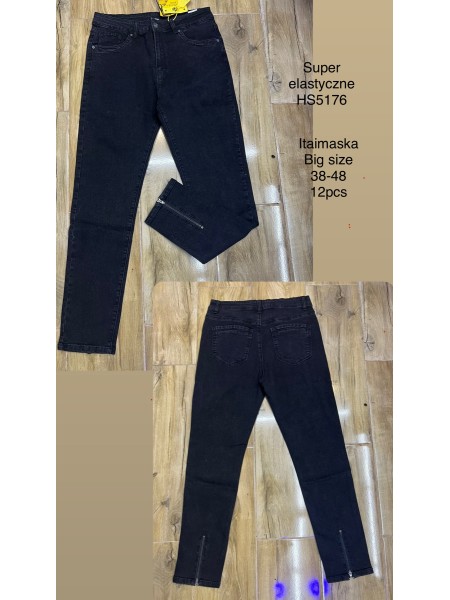 Spodnie Jeansy damskie ,BigSize 38-48.paczka 12szt,