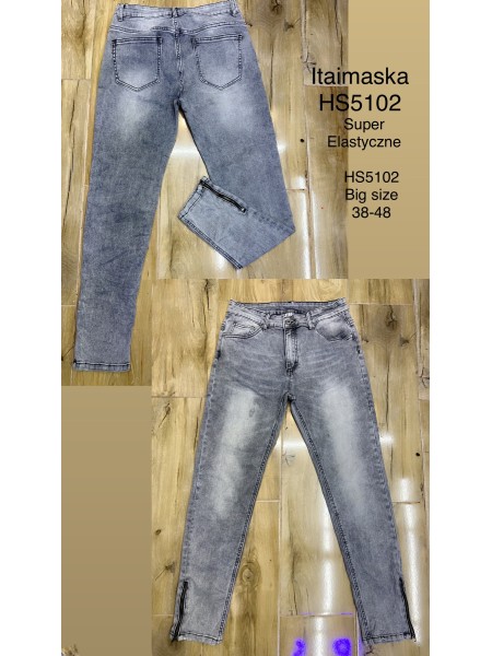 Spodnie Jeansy damskie ,BigSize 38-48.paczka 12szt,