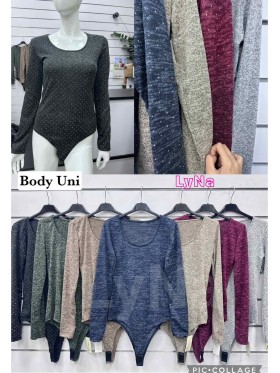 Body damskie Włoskie , size uni, paczka 6szt ,Mix kolor