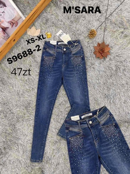 Spodnie Jeansy damskie  M'sara,Size xs-xl.paczka 10szt,