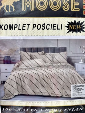 Komplet pościeli 100% satyna - bawełna 4 Częściowy Rozmiar : 200/220