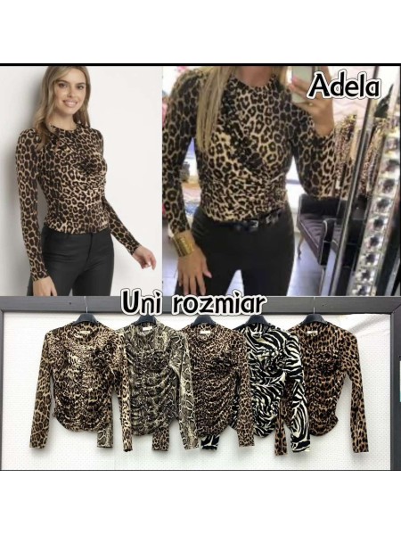 Bluzki damskie Włoskie, size UNI, paczka 6szt ,Mix kolor