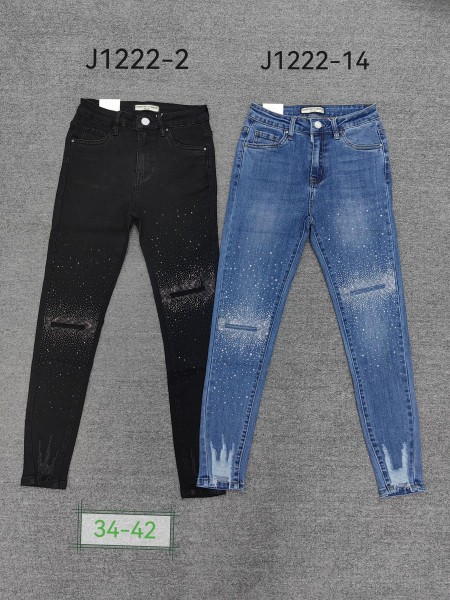 Spodnie Jeansy damskie , size 34-42, paczka 10szt