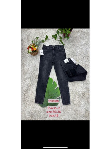 Spodnie Jeansy damskie , size 30-36, paczka 12szt