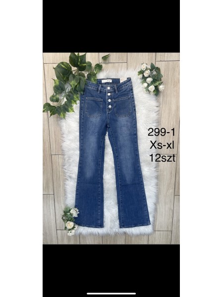 Spodnie Jeansy damskie , size xs-xl, paczka 12szt