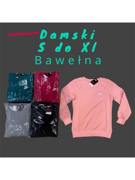 Bluzy damskie , size S-XL, paczka 12szt ,Mix kolor