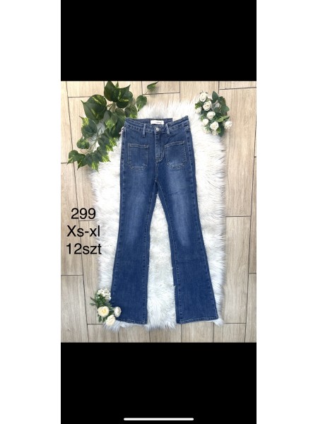 Spodnie Jeansy damskie , size xs-xl, paczka 12szt