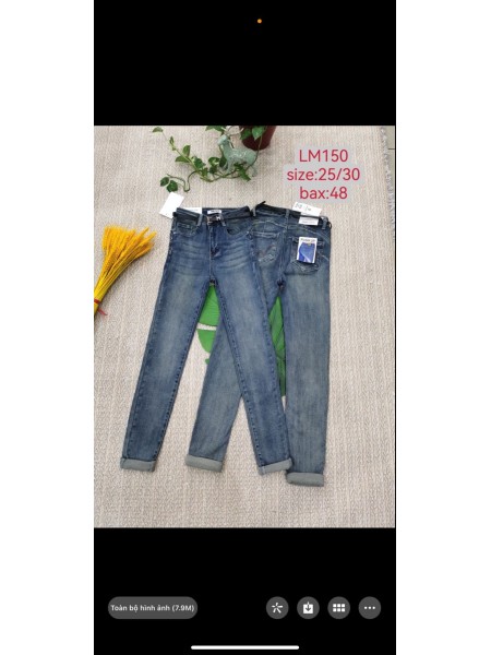 Spodnie Jeansy damskie , size 25-30, paczka 12szt