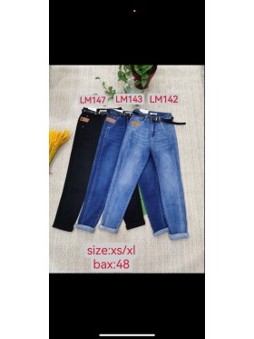 Spodnie Jeansy damskie , size xs-xl, paczka 12szt