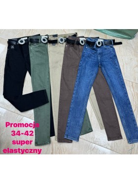 Spodnie  Jeansy  damskie  , size 34-42, paczka 10szt ,