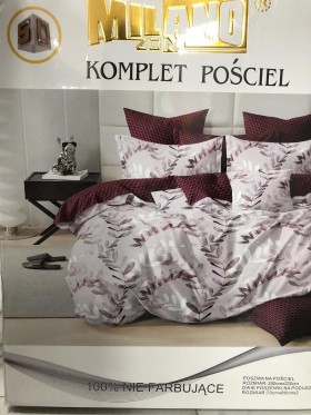 Komplet pościeli 100% satyna - bawełna 3 Częściowy Rozmiar : 200/220