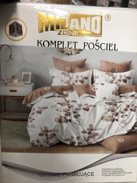 Komplet pościeli 100% satyna - bawełna 3 Częściowy Rozmiar : 200/220