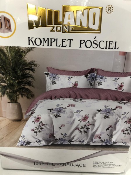 Komplet pościeli 100% satyna - bawełna 3 Częściowy Rozmiar : 200/220