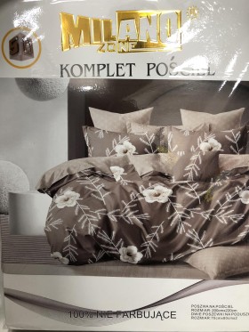 Komplet pościeli 100% satyna - bawełna 3 Częściowy Rozmiar : 200/220