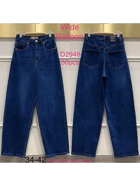 Spodnie  Jeansy  damskie  , size 34-42, paczka 10szt ,