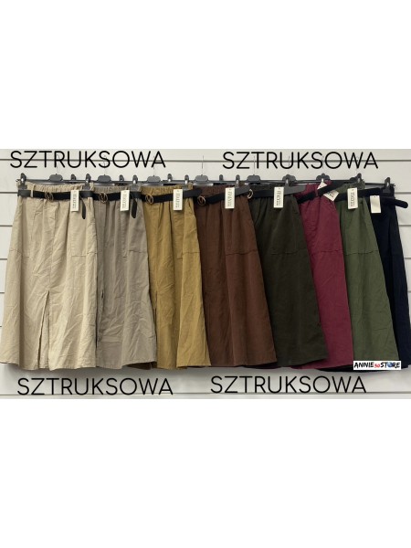 Spódnica długa damskie Włoskie, size uni, paczka 6szt ,Mix kolor