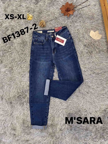 Spodnie Jeansy damskie M'sara , size xs-xl, paczka 12szt ,