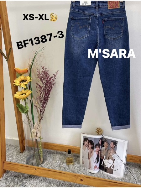 Spodnie Jeansy damskie M'sara , size xs-xl, paczka 12szt ,