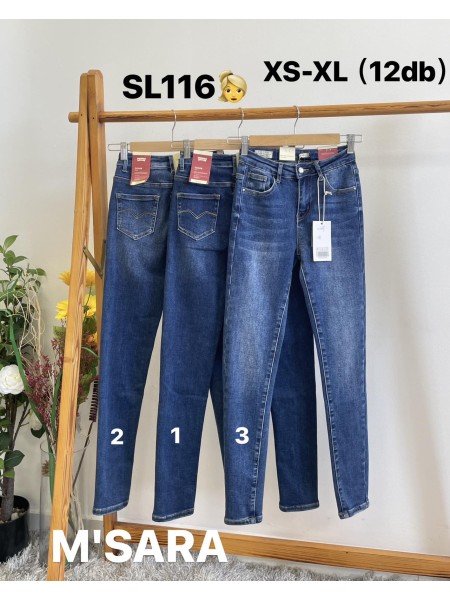 Spodnie Jeansy damskie M'sara , size xs-xl, paczka 12szt ,