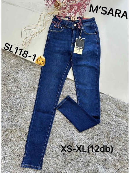 Spodnie Jeansy damskie M'sara , size xs-xl, paczka 12szt ,