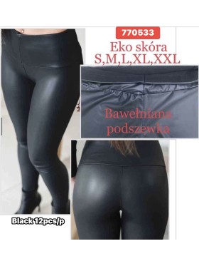 Spodnie skórzane damskie , size S-2XL, paczka 12szt ,Mix kolor