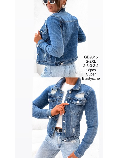 Kurtki Jeansowe damskie , Size S-2XL, paczka 12szt,