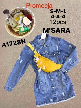 Kurtki Jeansowe damskie M'sara, Size S-L, paczka 12szt,