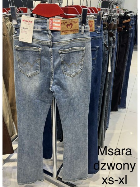 Spodnie  Jeansy  damskie M'sara , Size XS-XL, paczka 10szt,