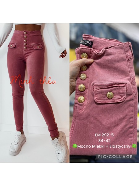 Spodnie  Jeansy  damskie  , Size 34-42, paczka 12szt,